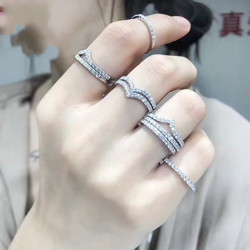 Женское кольцо из серебра 925 пробы с каплей воды|Кольца| |