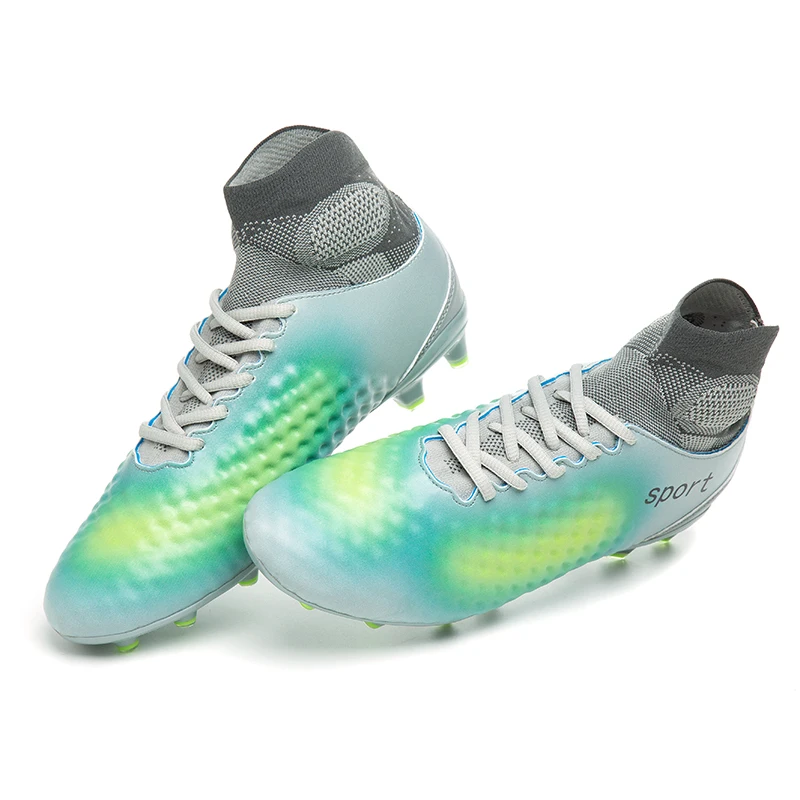 

2019 Outdoor Men Boys Soccer Shoes Football Boots High Ankle Kids Cleats Training Sport Sneakers Size 35-45 Dropshipping