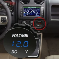 dc 12v 24v digital panel voltmeter voltage meter tester led display for car auto motorcycle boat atv truck refit accessories