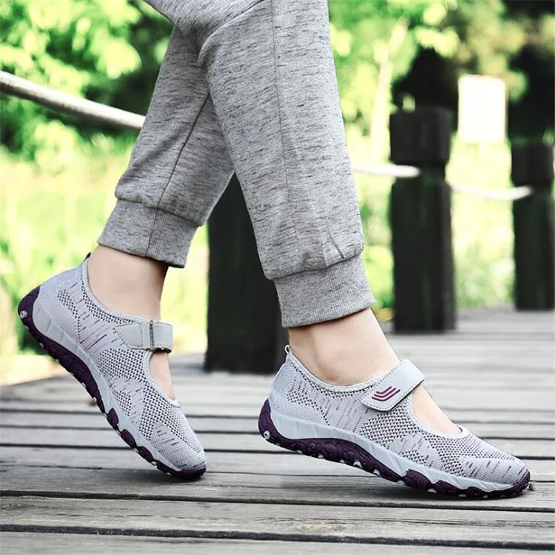Дышащие женские кроссовки Здоровая обувь Уличные сетчатые нескользящие