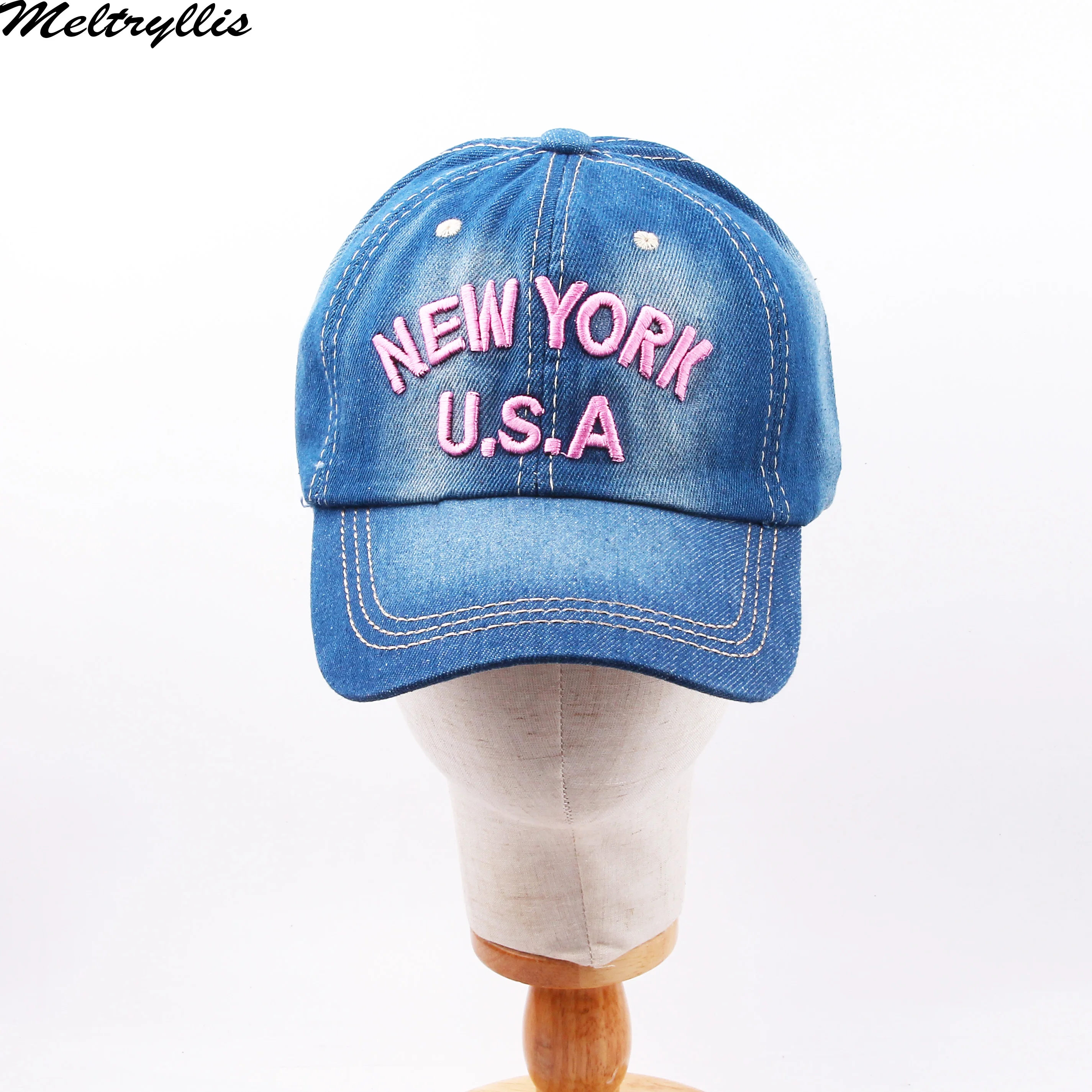 Бейсболка [Meltryllis] с вышивкой в виде новых джинсов [Нью Йорк США] бейсболка Tideway