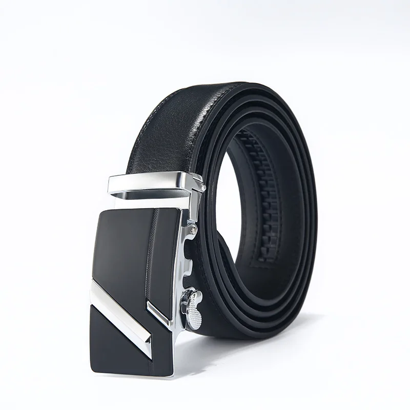 

Belt Men's Leather Automatic Buckle Belts For Young People Simple High-end Leather Pants Belts For Men And Women PDT91