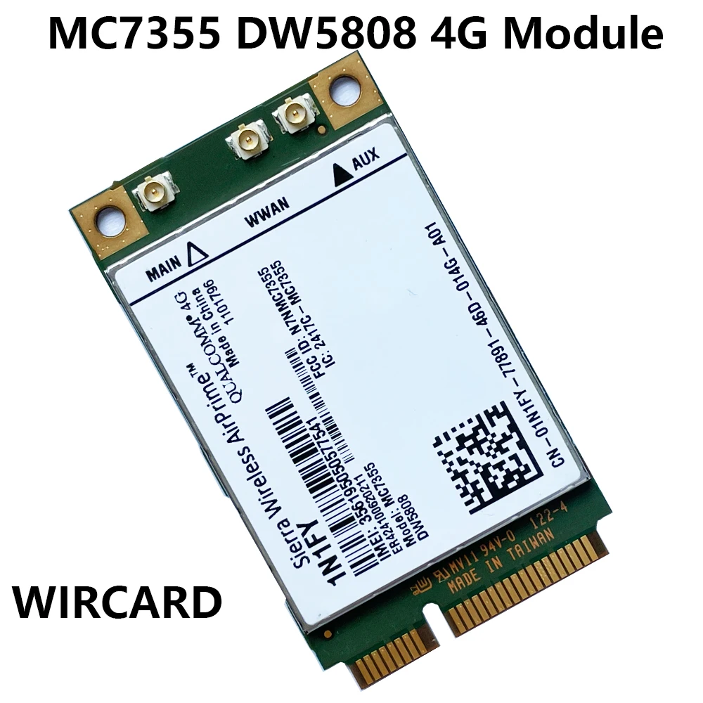 New MC7355 PCIe LTE / HSPA + GPS 100Mbps Card 1N1FY DW5808 4G Module for Dell laptop 1900/2100/850/70