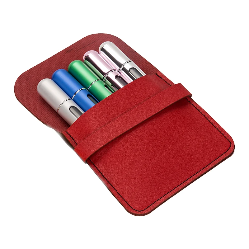5pcs multi color MUB-6pcs многоразовый мини флакон-спрей для духов Алюминиевый распылитель портативный косметический контейнер для путешествий флакон духов с коробкой - Цвет: 5pcs multi color