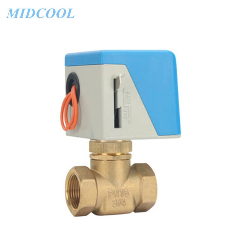 Electric Ball Valve Air Conditioning Fan Coil Electric Valve Normally Closed VA-7010-8503 1/2" 3/4" 1"