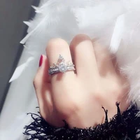 fashion personality new crown sterling silver ring 925 sterling silver combination ring daily wear women jewelry gifts