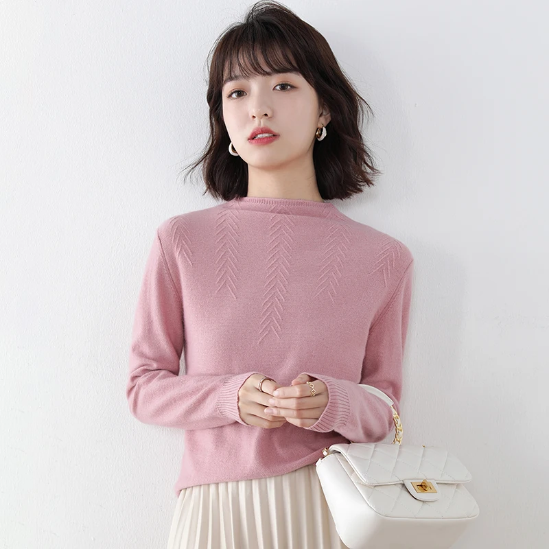 adishree 2020 woman winter 100% Cashmere sweaters and autumn knitted Pullovers High Quality Warm Female thickening Turtleneck