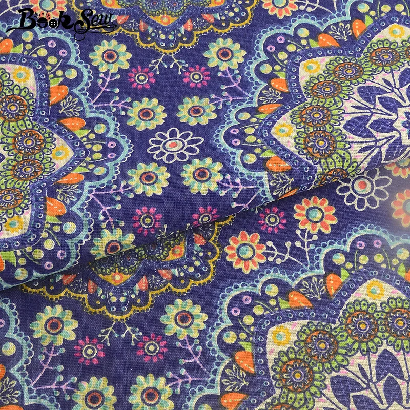Тканевая сумка Booksew из хлопка и льна в африканском стиле фиолетовая ткань | Ткань -33058126581