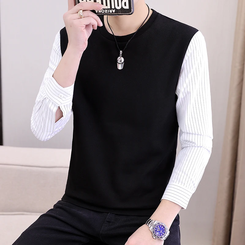 

Мужской свитер с круглым воротником, Осень-зима