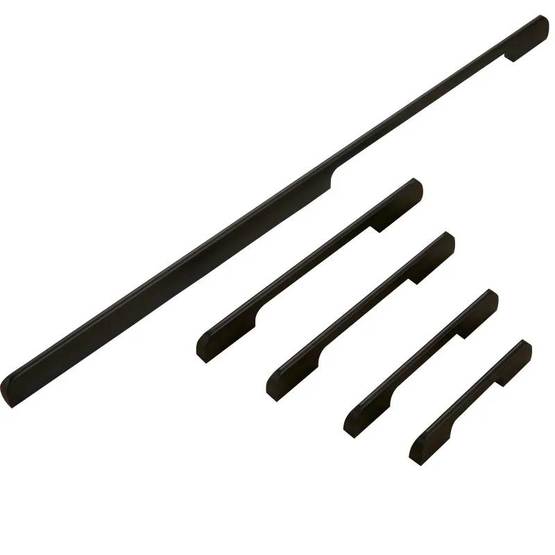 

American Style Black Cabinet Handles Gold Aluminum Alloy Kitchen Cupboard Pulls Drawer Knobs Furniture Handle Hardware