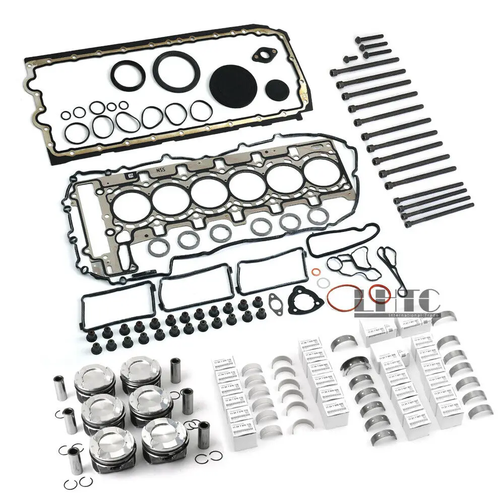 

Engine Pistons Gasket Seals Bearings Rebuild Kit For BMW 135i 235i 335i 435i 535i 640i X3 X4 X5 X6 N55B30 N55B30A 3.0L L6 Turbo