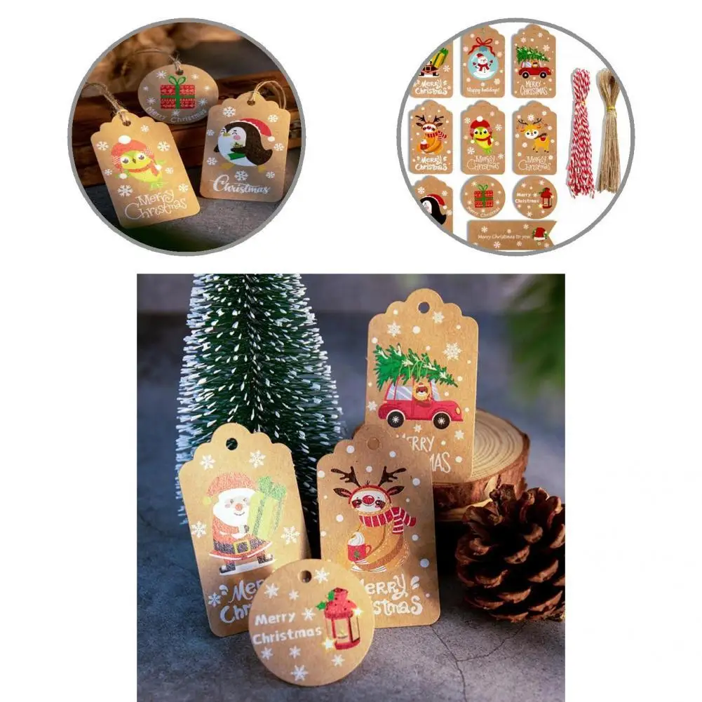 

Colorful Gift Tags Decorative Kraft Paper Festival Ambience Hanging Labels Hanging Labels Christmas Paper Tags 1 Set
