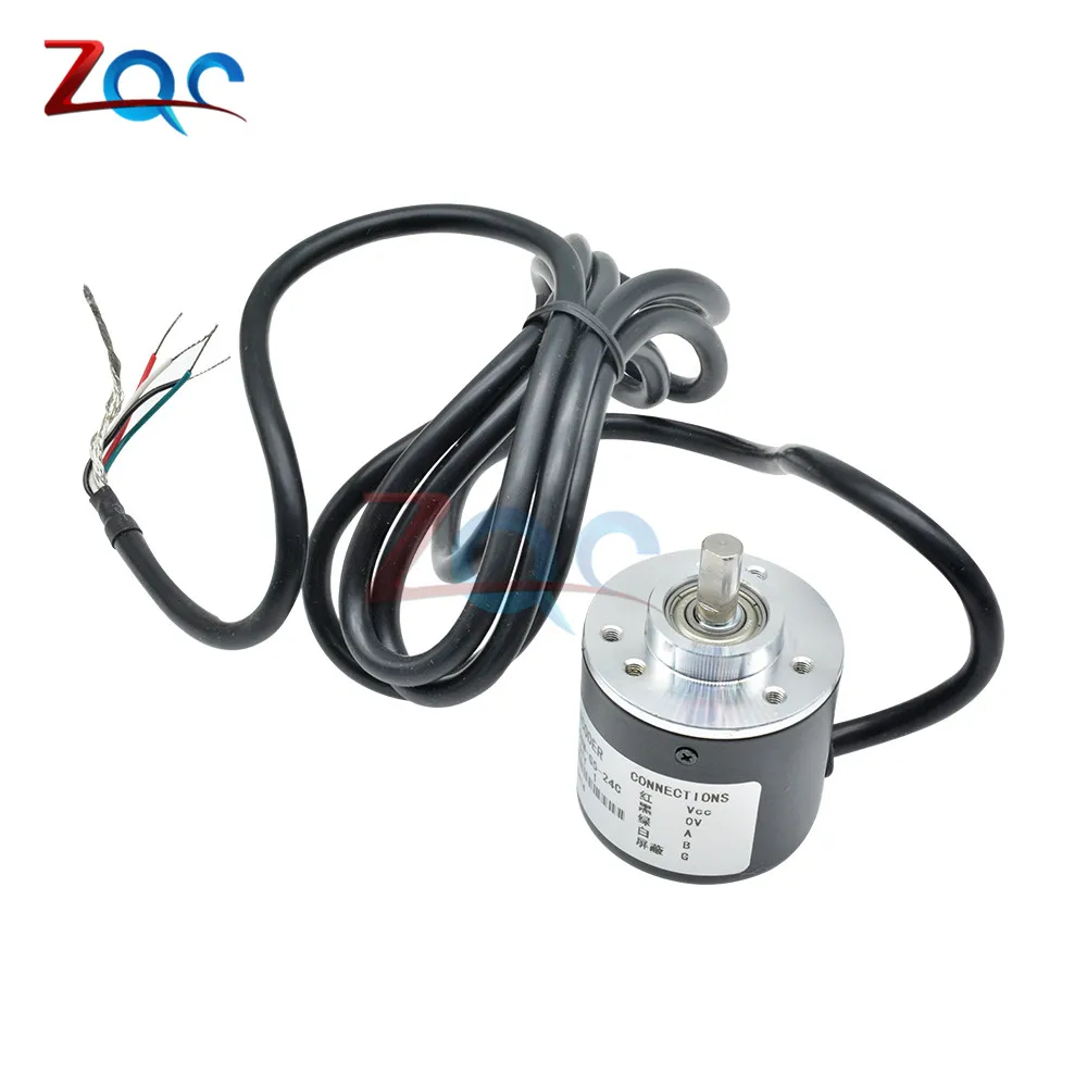 360 P/R 600 P/R кодер DC 5 V-24 V кодер 360p 600 инкрементный поворотный AB 2 этапа: 6 мм вал костюм для измерения смещения
