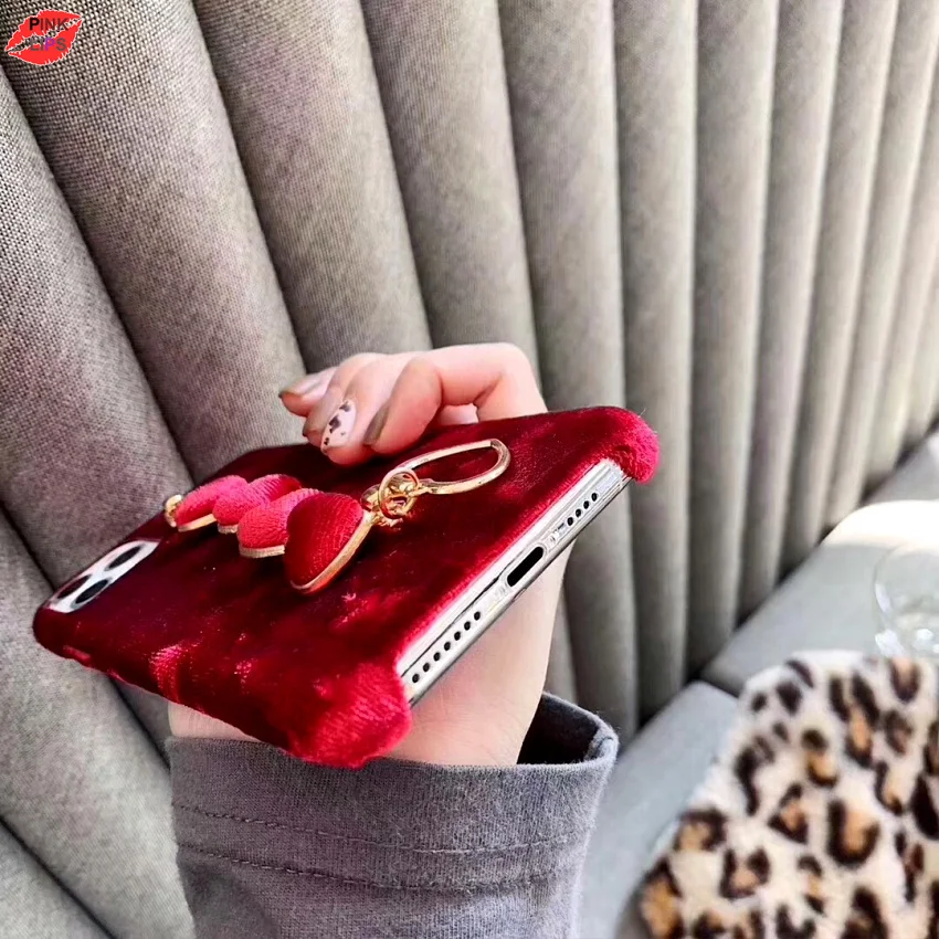 Модный вельветовый зимний чехол для телефона iphone 11 Pro Max XR XS X 7 8 6 6s Plus теплый