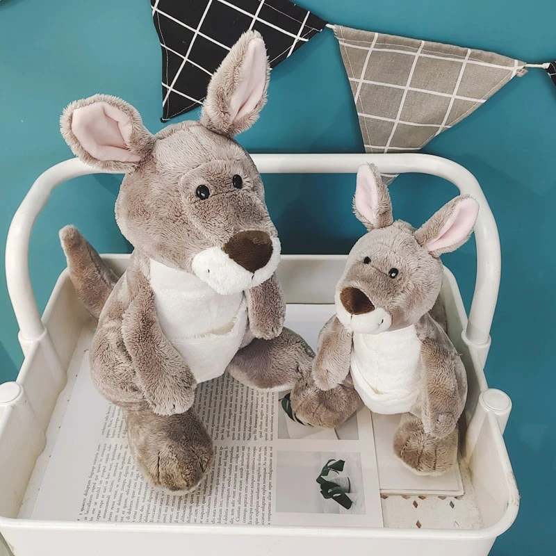 

25/35cm New Cute Kangaroo Plushie Toys Soft Simulation Animal Kawaii Stuff Toys Baby Children Dolls Home Decor For Chritmas Gift