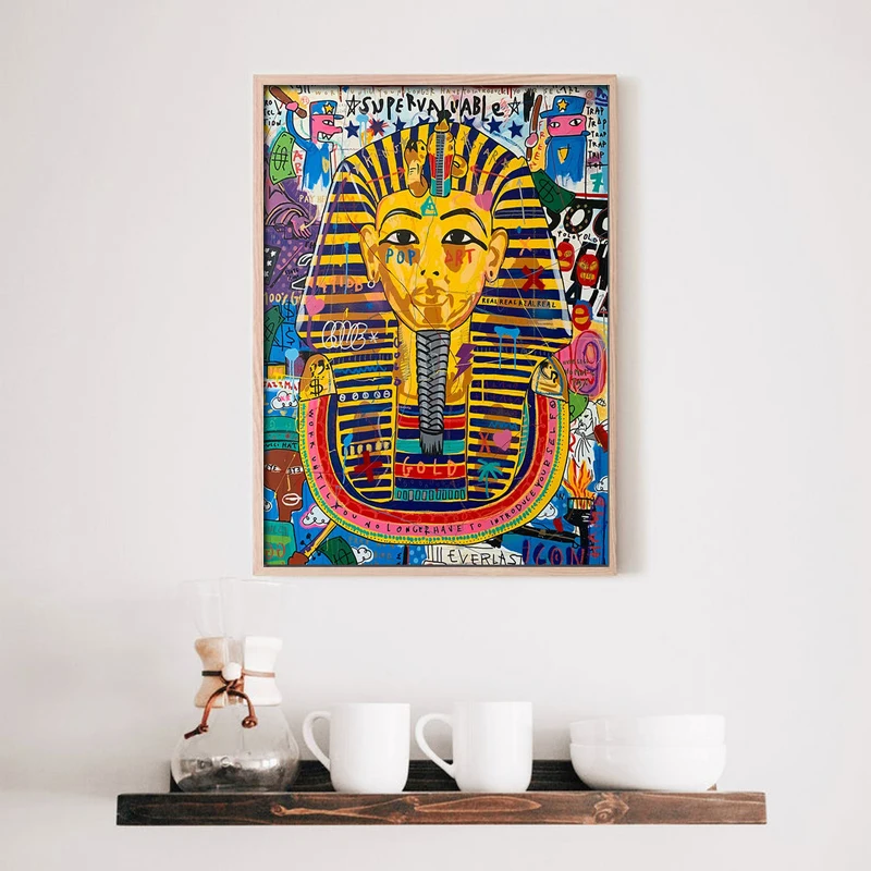 

Street Graffiti Egyptian Sphinx Modern Abstract Pop Art Poster Canvas Painting Print on The Wall Living Room Home Decor Picture