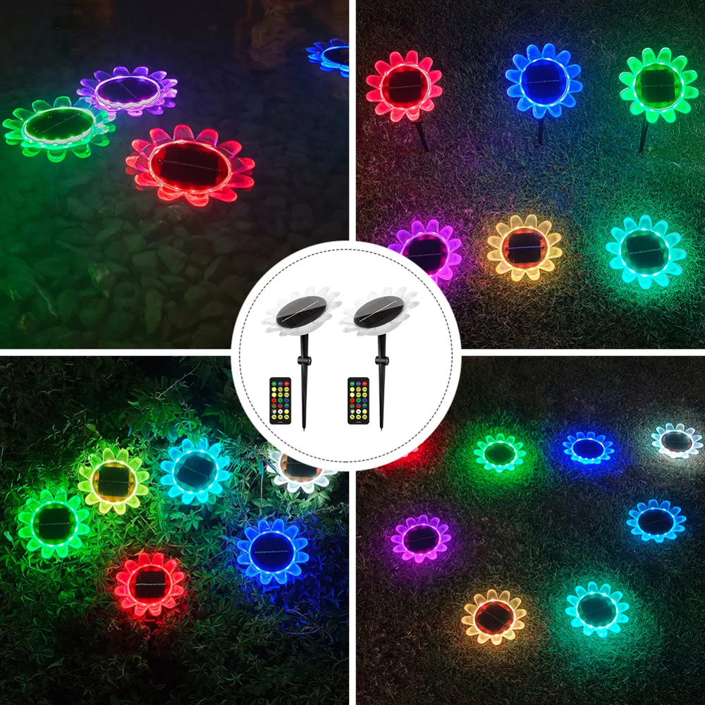 

2 Sets Garden Light Solar Pool Lamp Outdoor Waterproof Light for Yard Patio