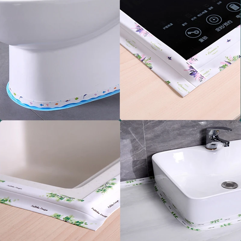 

2.2cm/3.8cm*320cm 1 Roll Waterproof Mold Proof Adhesive Kitchen Sink Bathroom Shower Waterproof Self Adhesive Sealing Strip Tape