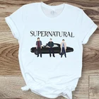 Сверхъестественная женская футболка Сэм Дин Кастиэль и импала, вдохновленная ТВ-трансляцией, винтажная графическая женская футболка, Прямая поставка