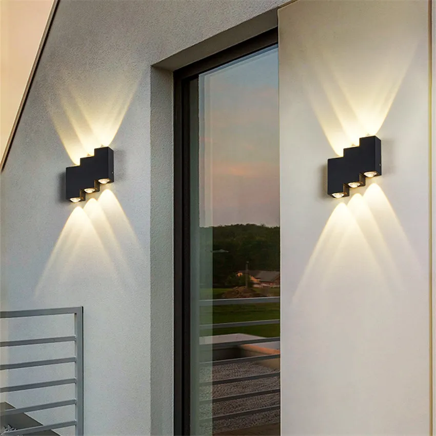 Светодиодный настенный светильник уличные водонепроницаемые комнатные лампы в