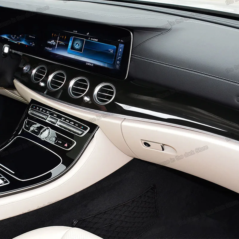 Панель приборной панели из углеродного волокна abs для Mercedes Benz E Class W213 E200 E300 2016 2017