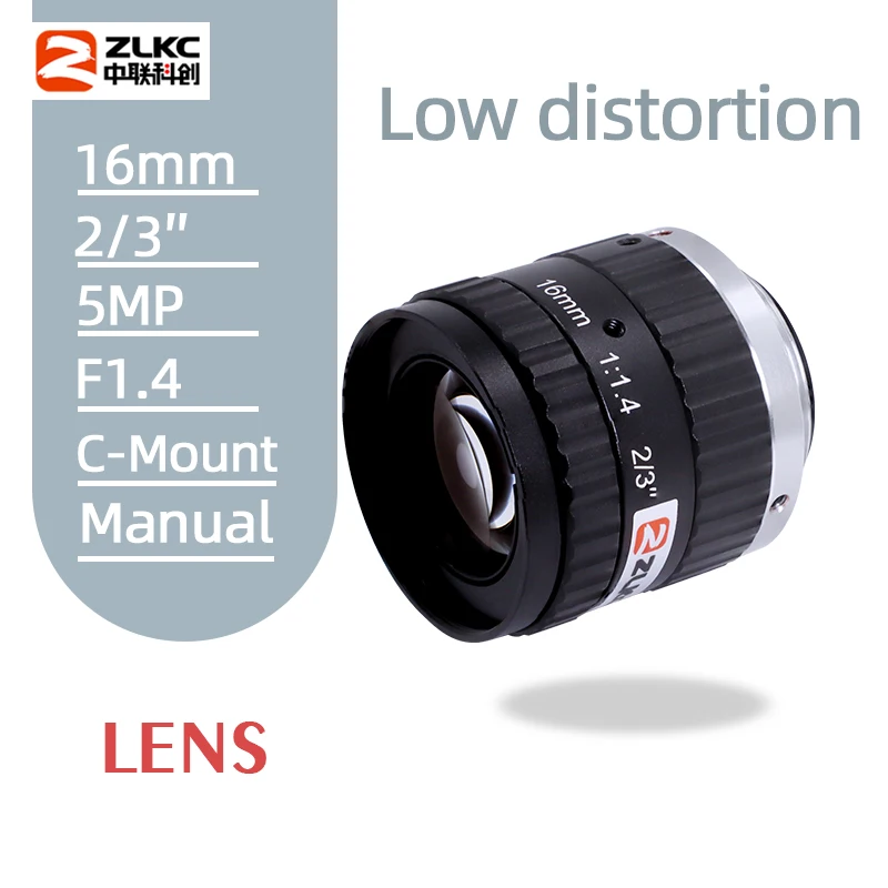 Камера объектив 16 мм C-Mount 2/3 &quotF1.4 FA линзы машинного зрения 5MP высокое Разрешение