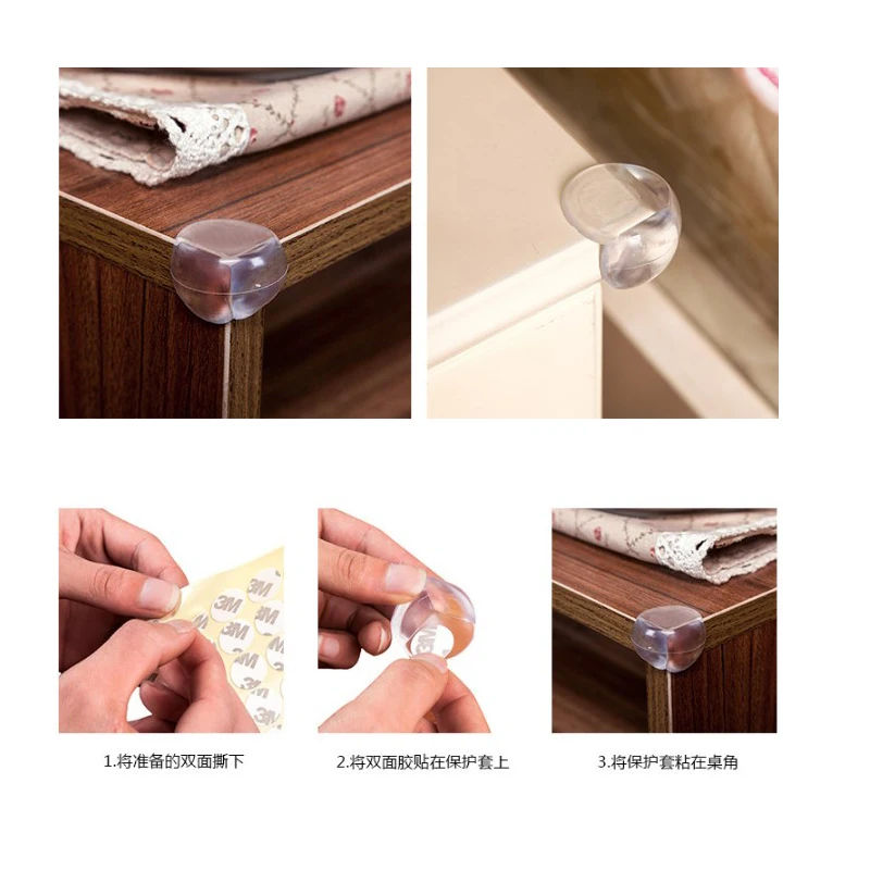 

12Pcs Child Baby Safety Silicone Protector Table Corner Edge Protection Cover Children Anticollision Edge Guards Wholesale