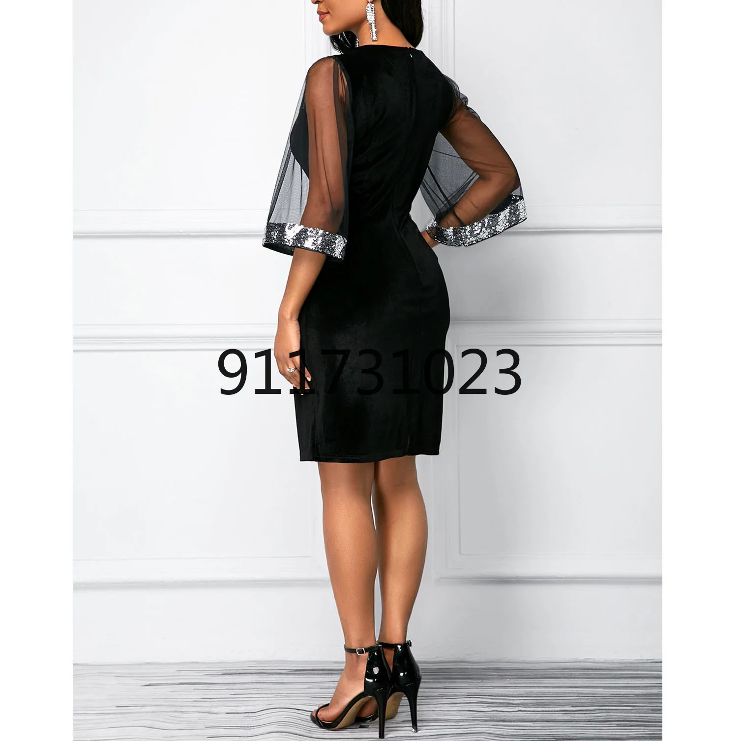 Женское летнее платье с квадратным вырезом и блестками размеры до 5XL |