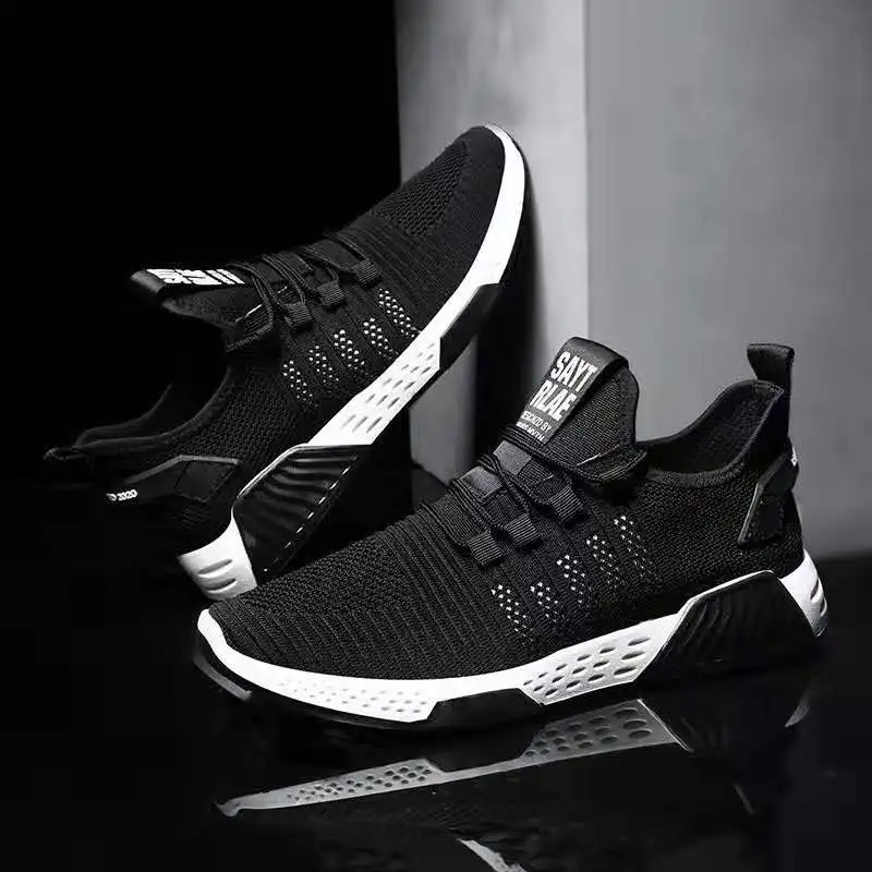Promotion Men Shoes Casual Fashion Sneakers Stretch Fabric Breathable Hard-Wearing Lace-Up Walking Tenis Feminino Zapatos | Обувь