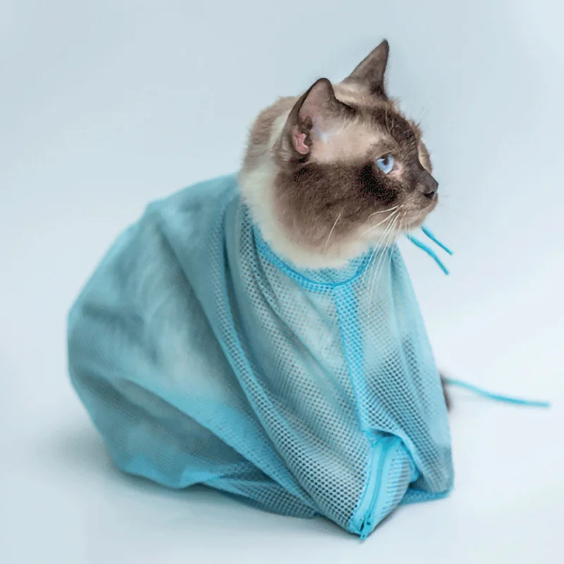 Сетчатый мешок для ухода за кошками сумки мытья кошек домашних животных купания