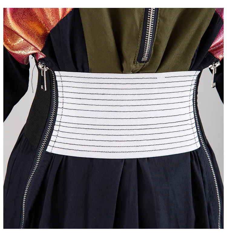 Женское лоскутное платье-корсет VM с капюшоном женское платье на молнии коротким