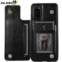 Leather Cover For Samsung Galaxy S22 S21 S20 Ultra S10E Edge Note Plus Lite A81 A91Card Wallet Phone Case