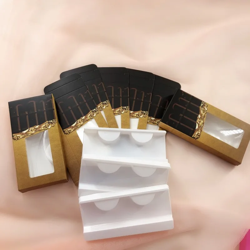 20 шт./лот упаковка пустых ресниц Мягкая бумажная коробка для шоколада леденец на