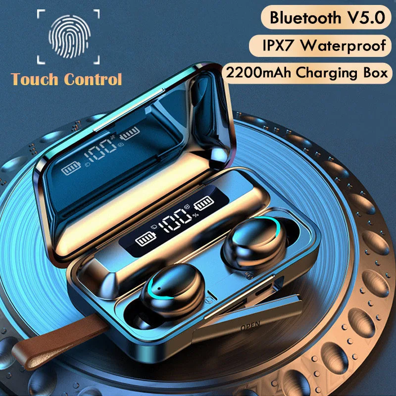 

F9 Wireless Headphones TWS Bluetooth 5.0 Headsets Noise Canceling Earphone With Microphone Sports Handsfree Earbuds For Phone