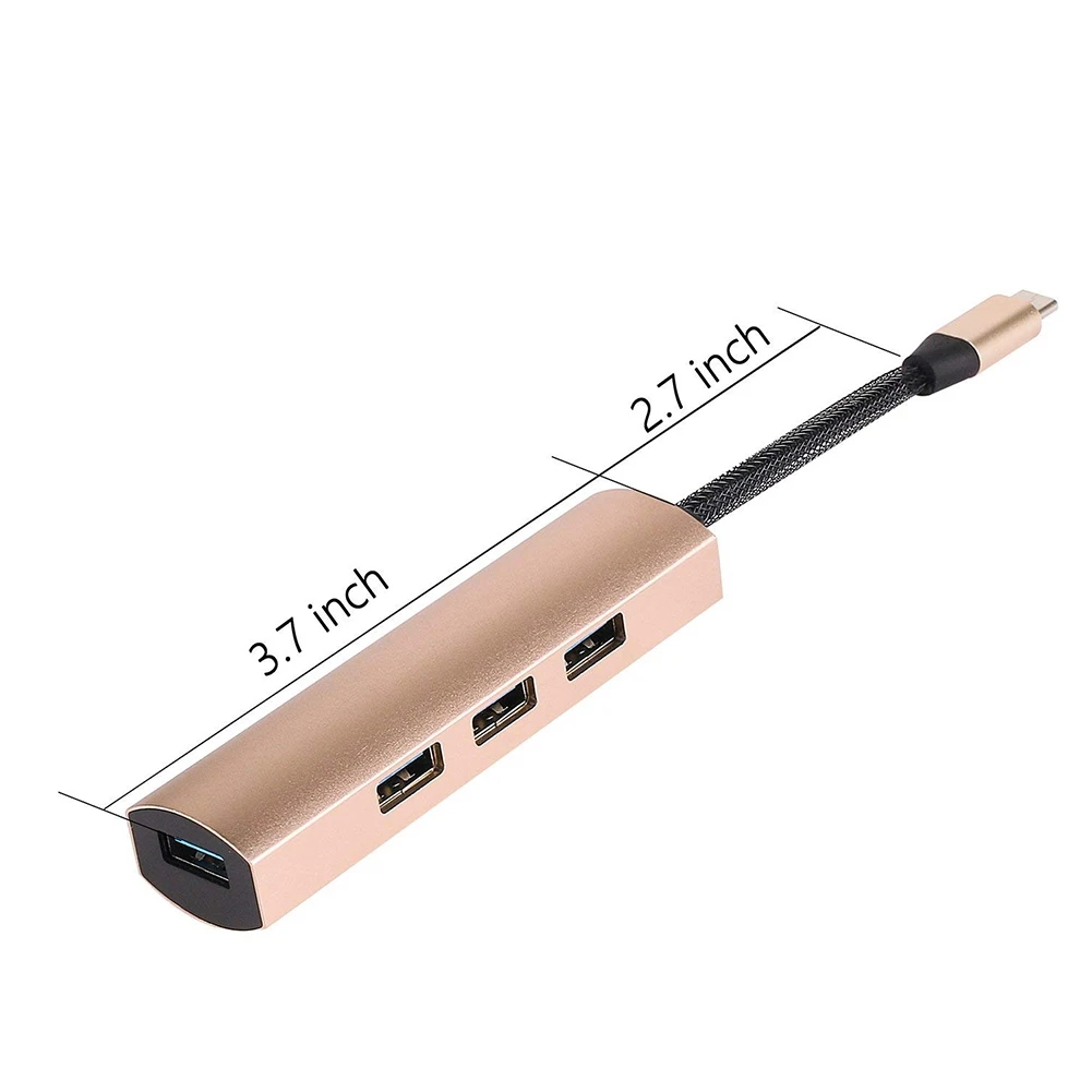 Type-c до 4USB3. 0 ноутбук жесткие диски Прочный USB концентратор Мода из алюминиевого