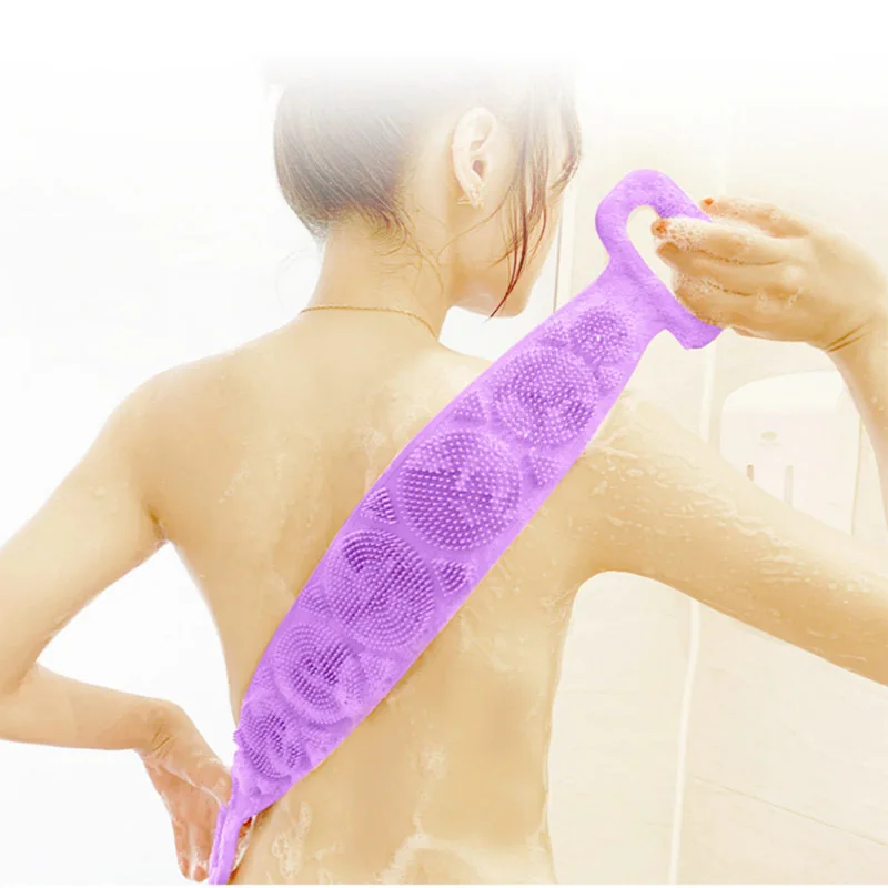 Длинное полотенце для спины щетка ванны бокового скребка силиконовый скраб