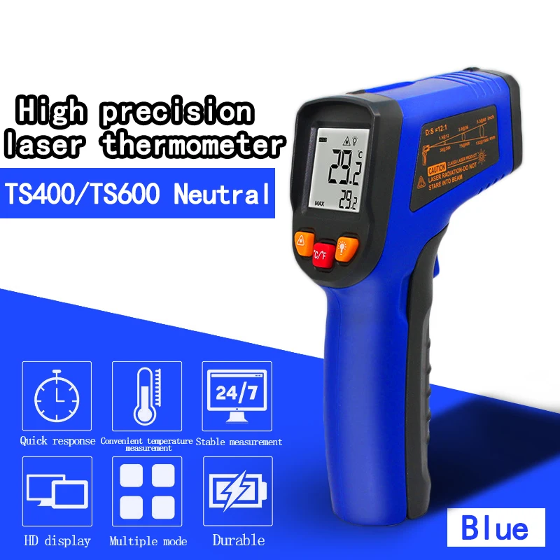 Urijk Handheld Non-contact Thermometer Pyrometer Digital Infrared Meter with 50 C or 600 (-58 F to 1122 F) Temperature | Инструменты