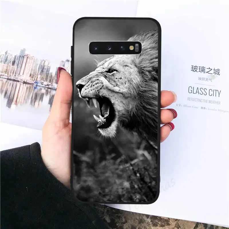 

Lion Alpha Male Phone Case For Samsung galaxy S 7 8 9 10 20 edge A 6 10 20 30 50 51 70 note 10 plus