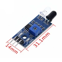 10pcs 3pin diy smart car robot reflective photoelectric ir infrared obstacle avoidance sensor module electric accessories