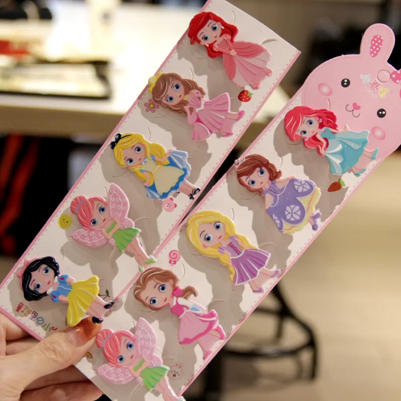 10 Pack Snow White Elf Princess Super Cute Hair Clip Bangs Duckbill Children Accessories | Тематическая одежда и униформа