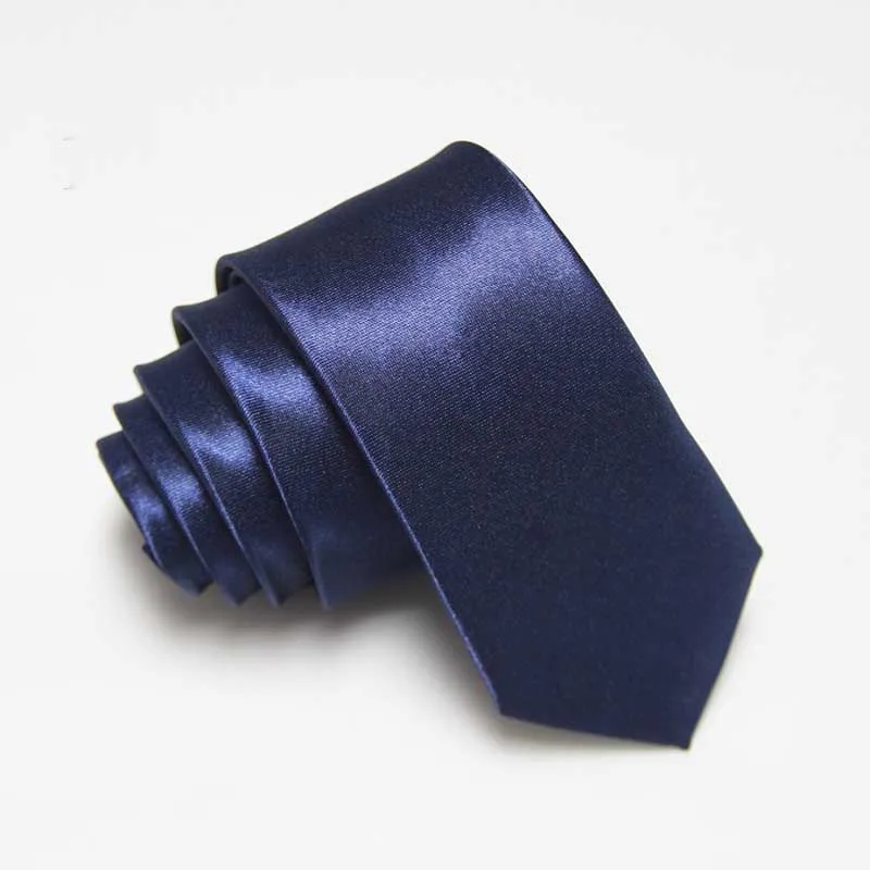 a17 Navy Blue Однотонный галстук, 5 см, тонкий мужской галстук, Повседневный, синий, черный, обтягивающий галстук, красный, черный, серый, галстук, свадебные галстуки, классические галстуки для жениха - Цвет: a17 Navy Blue