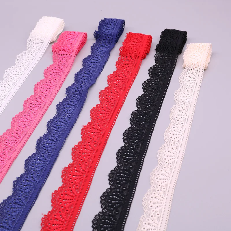 Нежная эластичная кружевная лента с отделкой 30 мм ширина 10 ярдов для шитья