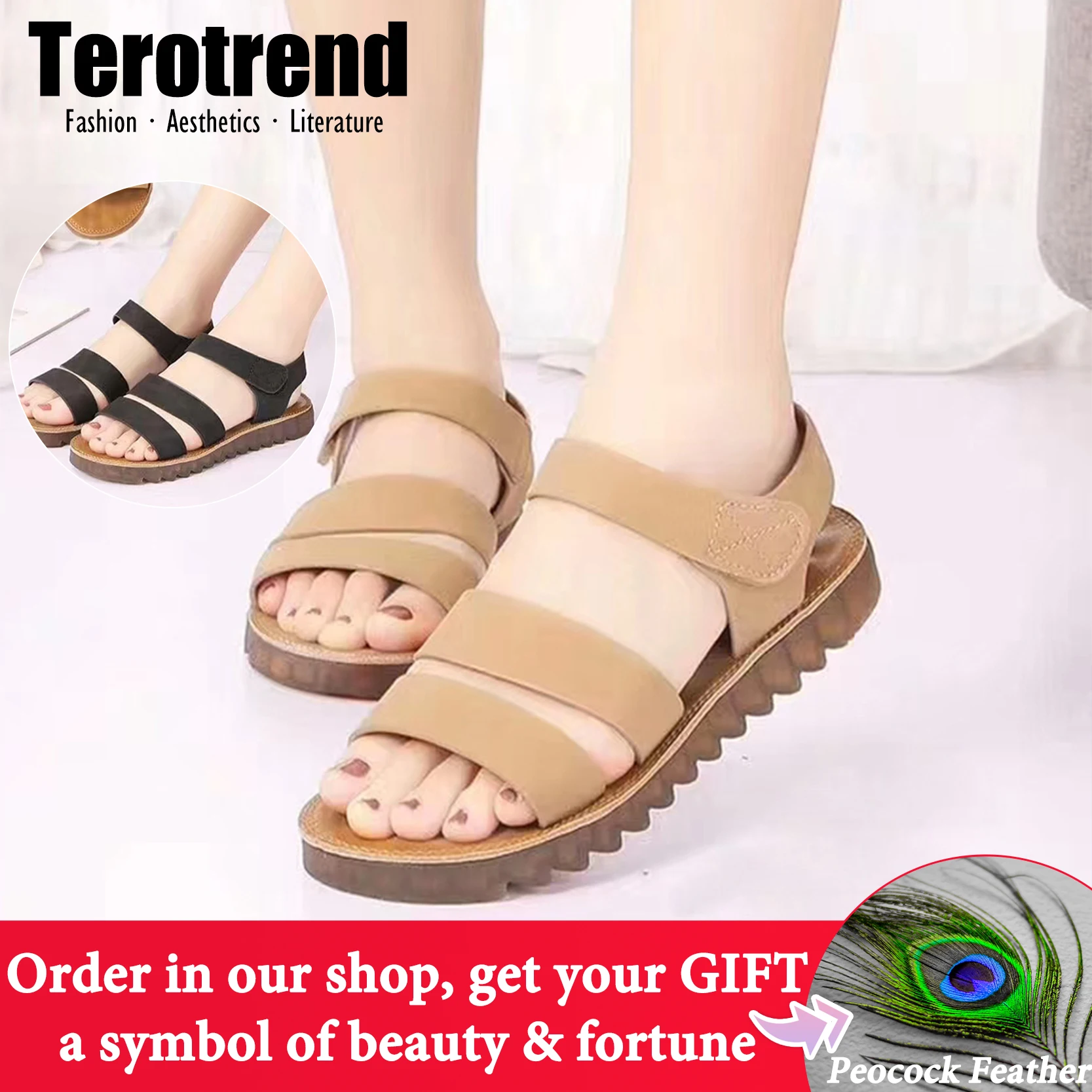 Коричневые сандалии гладиаторы коллекция 2019 года женские летние на плоской