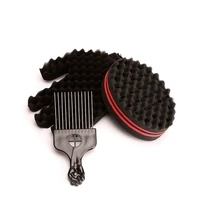 double sided magic twisted fear hairbrush men hair braider twist sponge gloves african hair styling fork pick comb