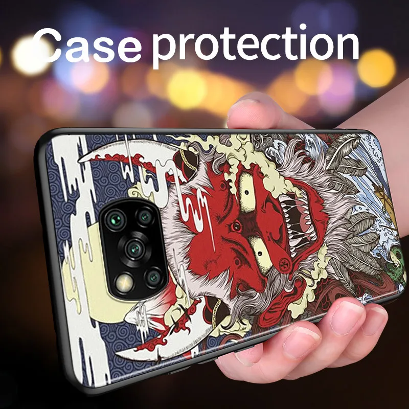 japanese wave anime dragon for xiaomi mi 11 10t note 10 poco x3 nfc m2 x2 f2 c3 m3 play mix 3 a2 8 lite pro phone case free global shipping