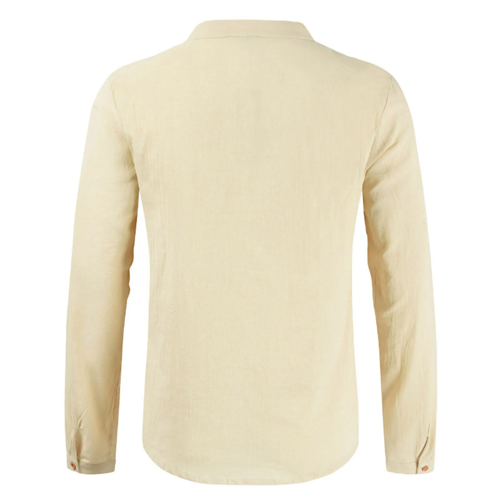 Men Cotton Linen Shirt Top Drawstring Blouse Ancient Viking Embroidery Lace Up V Neck Long Sleeve T-Shirt Top For Men's Clothing