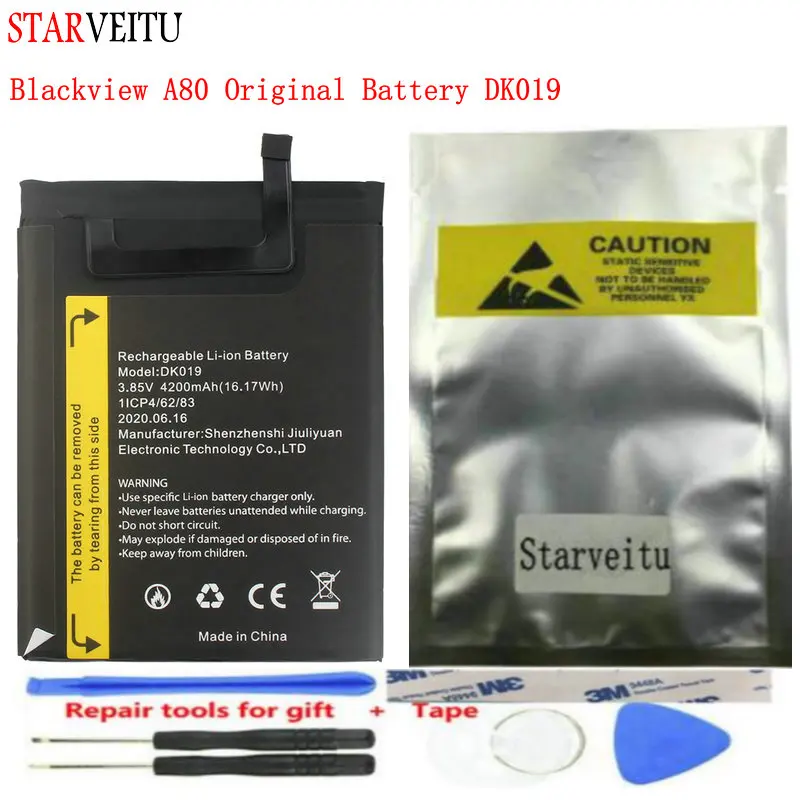 Оригинальный аккумулятор для Blackview A80 A80s 4200 ма ч, литий-ионный аккумулятор DK019 для четырехъядерных задних камер 6,21 дюйма мобильный телефон