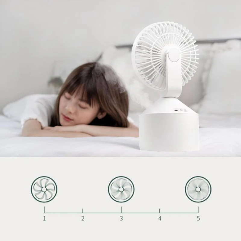 

Portable Handheld Folding Fan USB Rechargeable Air Conditioning Humidifier Humidifying Cooler