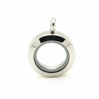 10pcslot 20mm mini round fashion floating locket pendants screw glass locket necklace in 316l stainless steel