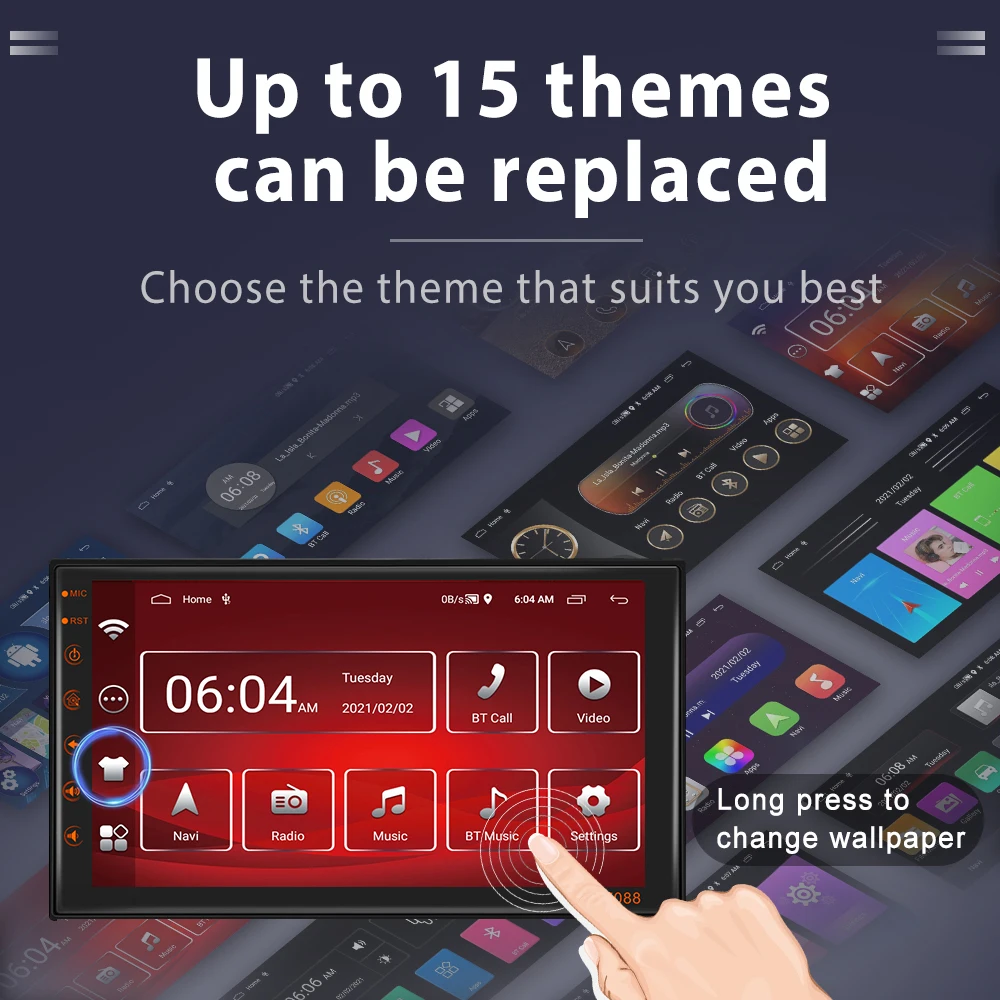 $59.34 Podofo Car Radio Android 9.0 2 Din GPS Multimedia Player Autoradio 2+16G For Volkswagen Nissan Toyota Hyundai Kia Ford Focus